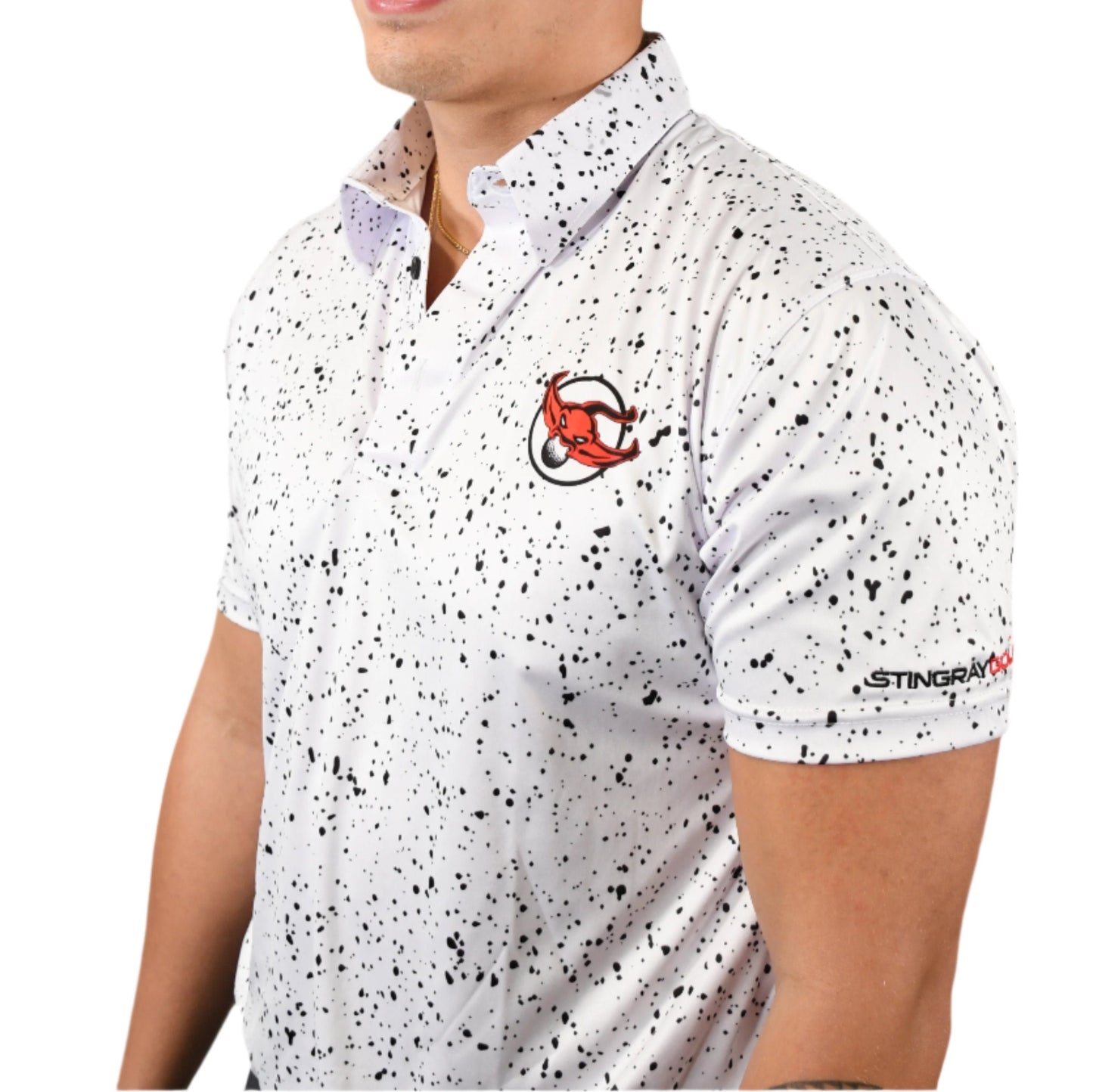 Splatter White Polo