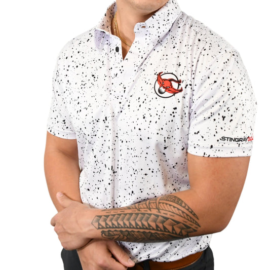 Splatter White Polo